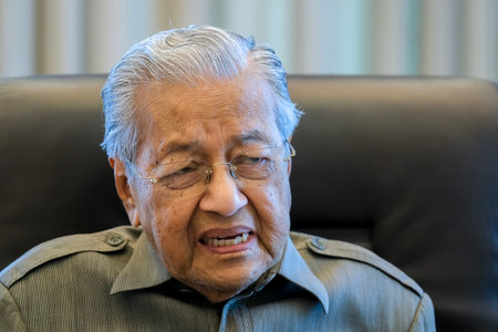 KUALA LUMPUR, MALAYSIA - FEBRUARY 24, 2023: Former Malaysia Prime Minister Mahathir Mohamad. Mahathir Mohamad is a Malaysian politician who served as the 4th and 7th Prime Minister of Malaysia.のeditorial素材