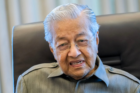 KUALA LUMPUR, MALAYSIA - FEBRUARY 24, 2023: Former Malaysia Prime Minister Mahathir Mohamad. Mahathir Mohamad is a Malaysian politician who served as the 4th and 7th Prime Minister of Malaysia.のeditorial素材