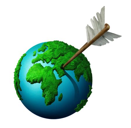 arrow in earthの写真素材