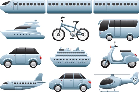 transportiation iconsのイラスト素材