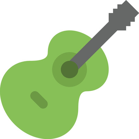 Guitar flat icon. Vector illustration of a musical instrument.のイラスト素材
