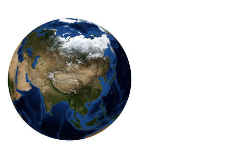 Whole earth globe view main focus on Asiaの写真素材