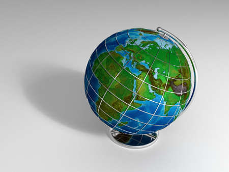 Globe Shot 3D Renderの写真素材