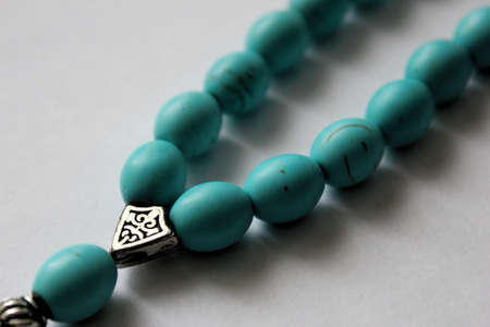 Muslim rosary beads isolated on a white backgroundの写真素材