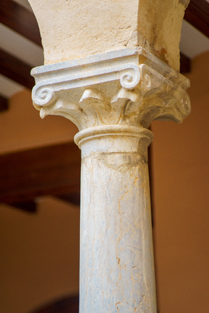 Orihuela, Spain - February 10, 2018: Cloister of the Cathedral of San Salvadorの写真素材