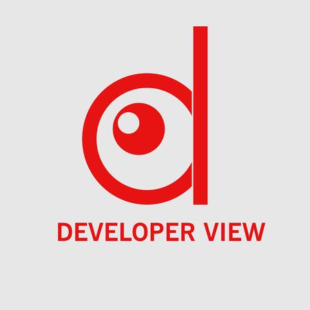 Developer View Logo Template Design. It is editable. This logo contains the letter D and the eye.