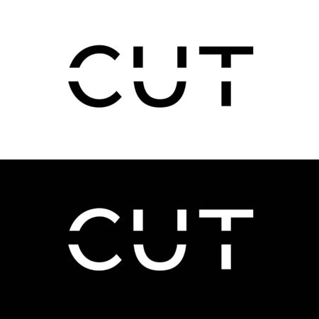 Cut design with concept taken by cutting the CUT.のイラスト素材