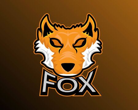 Illustration vector design of Fox esport logo templateのイラスト素材