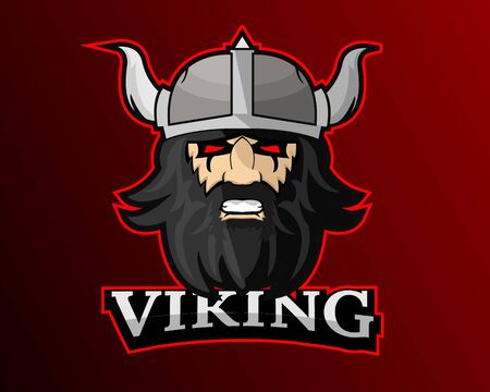 Illustration vector design of Viking eSport logo templateのイラスト素材