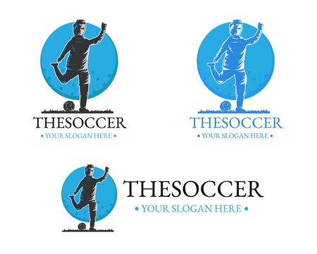 Illustration vector design of Soccer logo mascot templateのイラスト素材