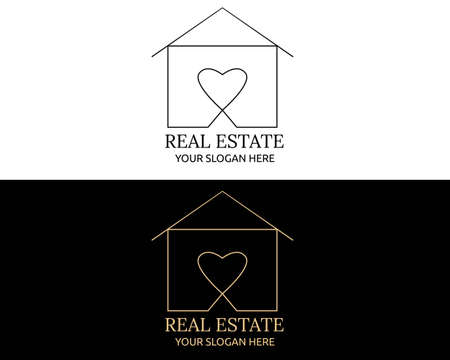 Illustration vector design of real estate logo templateのイラスト素材
