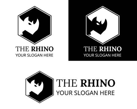 Illustration vector design of the rhino template for businessのイラスト素材