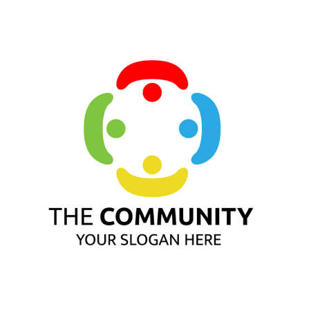 Illustration vector design of community logo template for business or companyのイラスト素材