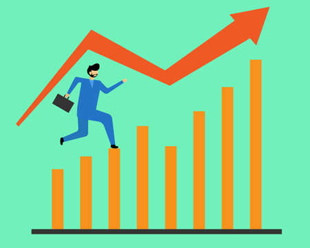 Illustration vector design of successful business