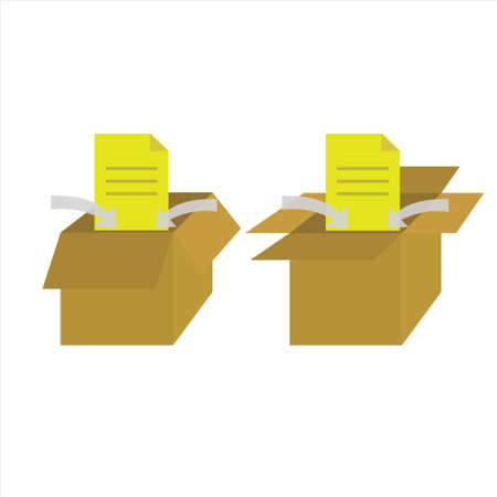 Illustration vector design of document is inserted to box logoのイラスト素材