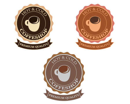 Illustration vector design of coffee retro and vintage  templateのイラスト素材