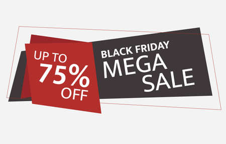Illustration vector design of black friday promotion offer background template