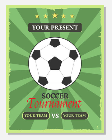 Illustration vector design of soccer tournament posterのイラスト素材