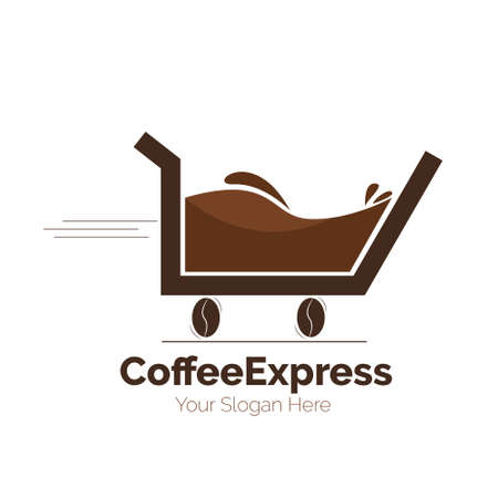 Illustration vector design of coffee shop express  template for business or companyのイラスト素材