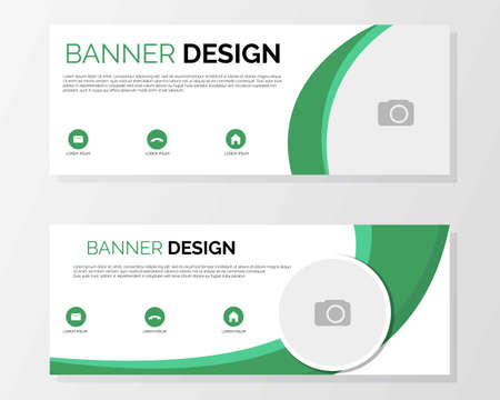 Illustration vector design of banner template for businessのイラスト素材
