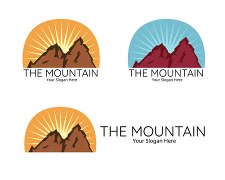 Illustration vector design of mountain logo for your business or companyのイラスト素材