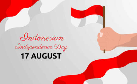 Illustration vector design of Indonesian independence day background template