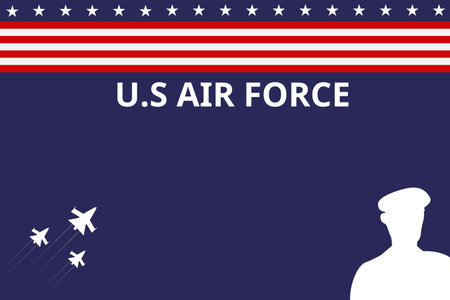 Illustration vector design of U.S Air Forceのイラスト素材