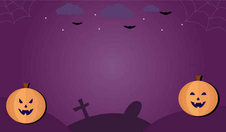 Illustration vector design of halloween backgroundのイラスト素材