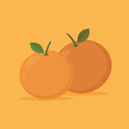 Illustration vector design of fresh orange fruitのイラスト素材