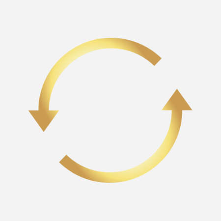 Illustration vector design of golden arrow cycleのイラスト素材