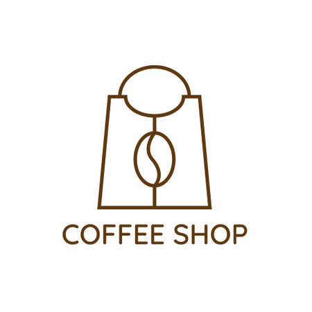Illustration vector design of coffee shop logoのイラスト素材