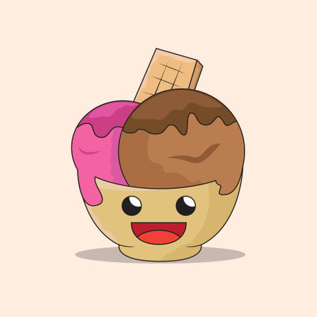 Illustration vector design of ice creamのイラスト素材