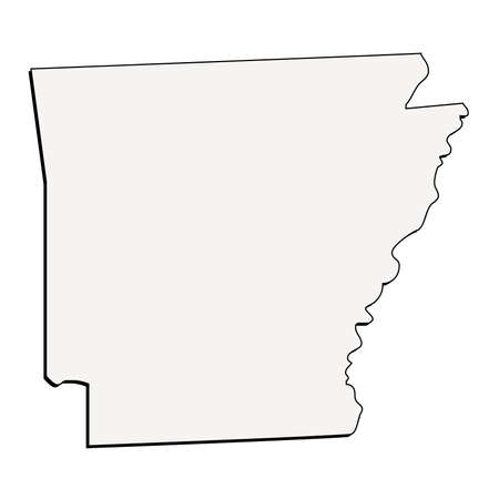 Map of Arkansas, a state of United Statesのイラスト素材
