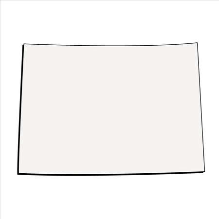 Vector State of Colorado 3D Illustrationのイラスト素材