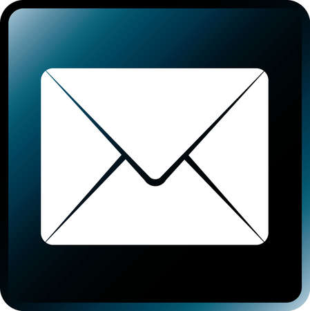 Vector Mail Icon-White on Blackのイラスト素材