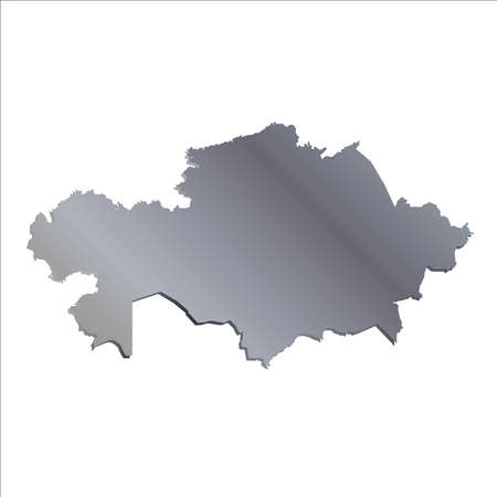 3D Vector Kazakhstan Aluminium With Shadowのイラスト素材