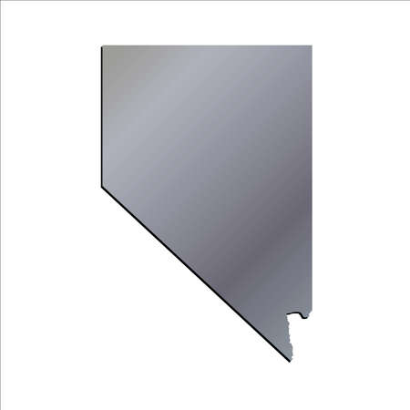 3D Nevada State USA Aluminium outline mapのイラスト素材
