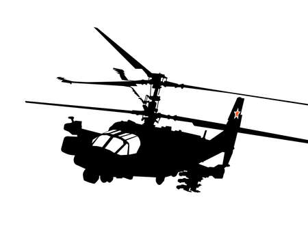 Vector Modern Russian Combat Helicopterのイラスト素材