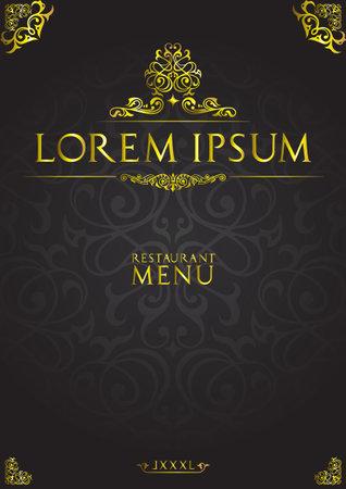 Menu cover design for oriental restaurant.のイラスト素材