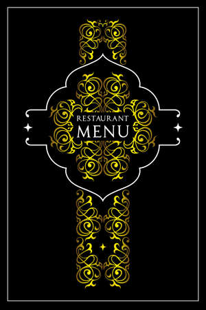 Menu cover design for oriental restaurant.のイラスト素材