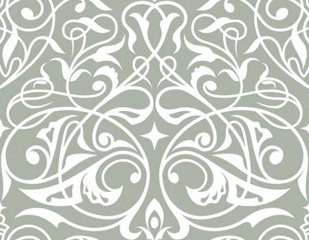 Damask seamless ornament. Traditional damask seamless pattern.のイラスト素材