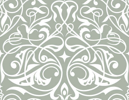 Damask seamless ornament. Traditional damask seamless pattern.