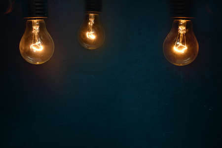lightbulb retro light edison idea invention technologyの写真素材