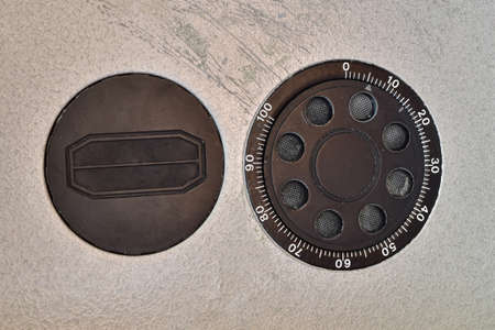 safe wall deposit wall vault protection securityの写真素材