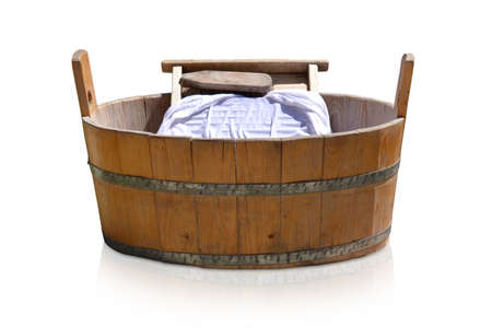 sink laundrette washboard laundry old handwash tubの写真素材