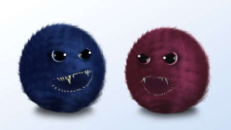 monster eat teeth mouth sharp predator attack 3d illustration