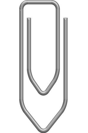 paperclip clip office silver metal copper brass zinc vectorのイラスト素材