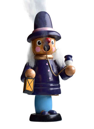 isolated figure Doll wood toy traditional festive decorationの写真素材