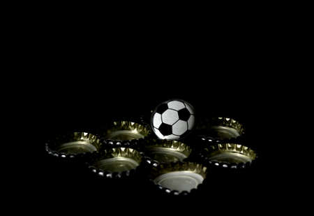 Football an beerの写真素材