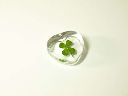 Lucky heart on bright background